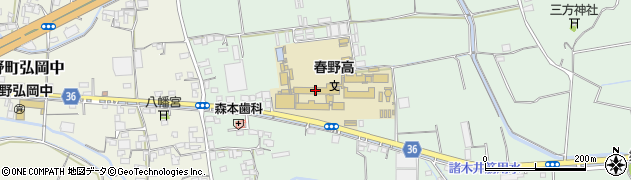 高知県立春野高等学校周辺の地図