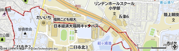 福岡こども短期大学　就職課周辺の地図