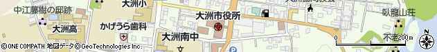 愛媛県大洲市周辺の地図