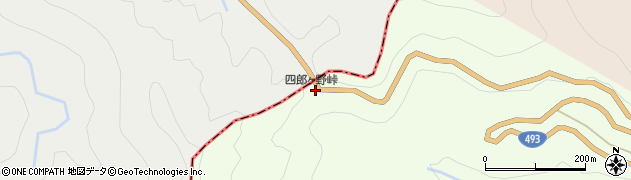 四郎ケ野峠周辺の地図