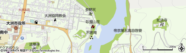 大洲市役所　臥龍山荘周辺の地図
