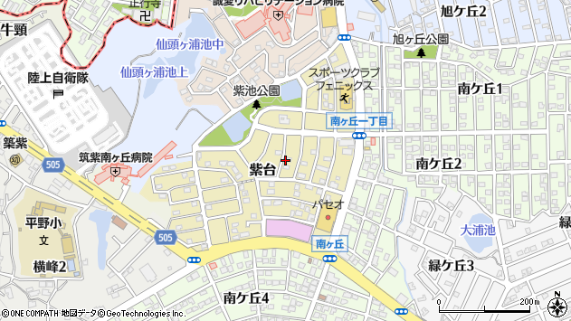 〒816-0954 福岡県大野城市紫台の地図