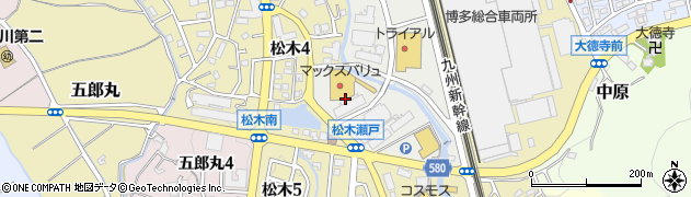 福岡県那珂川市松原1周辺の地図