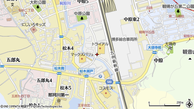 〒811-1215 福岡県那珂川市松原の地図
