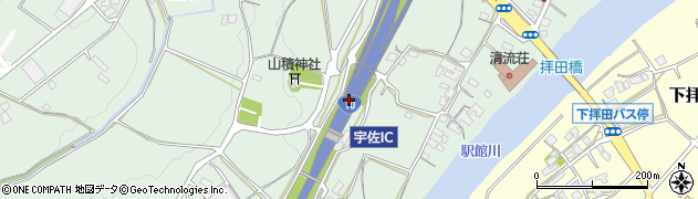 宇佐ＩＣ周辺の地図