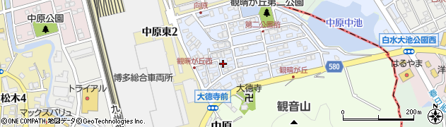 福岡県那珂川市観晴が丘4周辺の地図
