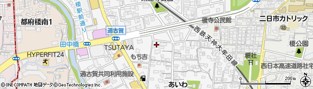 福岡県太宰府市通古賀周辺の地図