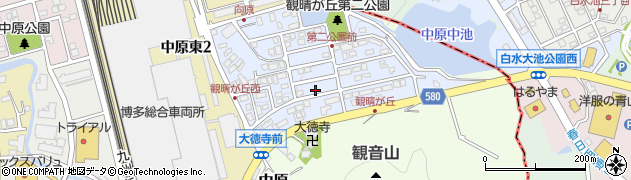 福岡県那珂川市観晴が丘5周辺の地図