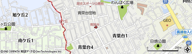 福岡県太宰府市青葉台周辺の地図
