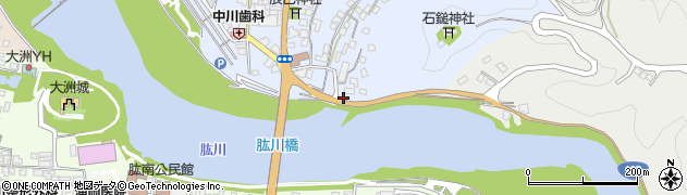 愛媛県大洲市中村1023-1周辺の地図
