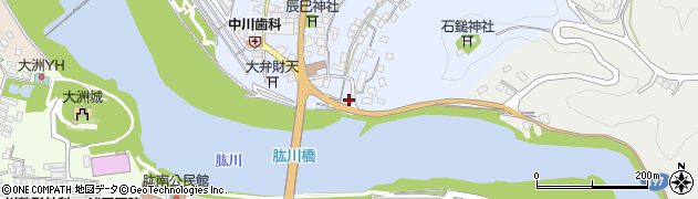 愛媛県大洲市中村838-2周辺の地図