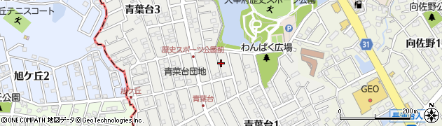 福岡県太宰府市青葉台2丁目周辺の地図