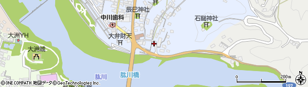 愛媛県大洲市中村834周辺の地図