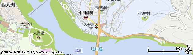 愛媛県大洲市中村553-1周辺の地図
