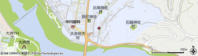 愛媛県大洲市中村821周辺の地図