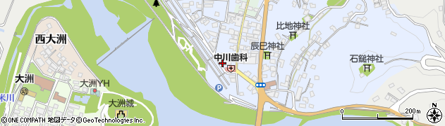 愛媛県大洲市中村4周辺の地図