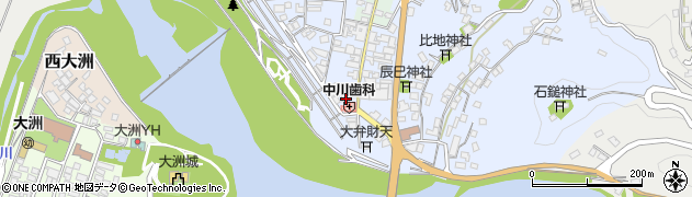 愛媛県大洲市中村545-1周辺の地図