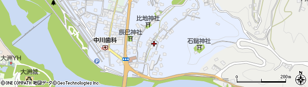 愛媛県大洲市中村815周辺の地図