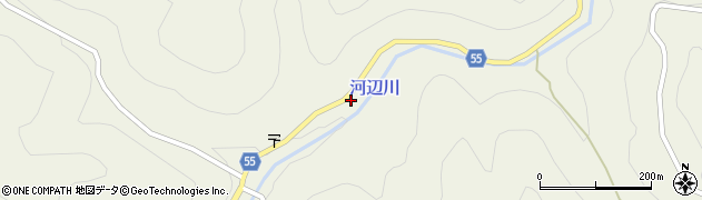 愛媛県大洲市河辺町北平1207周辺の地図