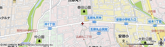 五郎丸天神周辺の地図