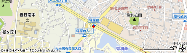塚原台周辺の地図