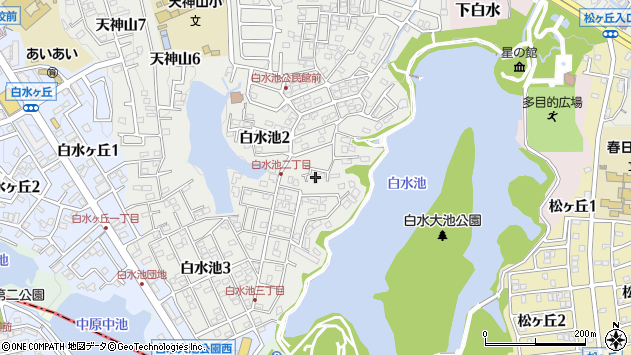 〒816-0848 福岡県春日市白水池の地図