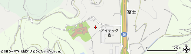 愛媛県大洲市冨士周辺の地図