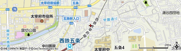 ローソン太宰府五条二丁目店周辺の地図