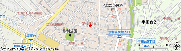 福岡県春日市惣利周辺の地図