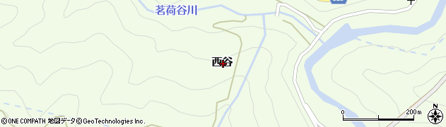 愛媛県上浮穴郡久万高原町西谷周辺の地図