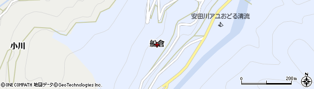 高知県安田町（安芸郡）船倉周辺の地図
