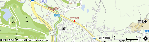 三笠台前周辺の地図