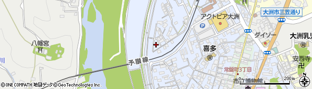愛媛県大洲市中村186-17周辺の地図