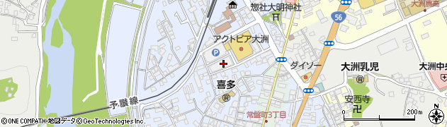 愛媛県大洲市中村262周辺の地図