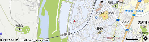 愛媛県大洲市中村182周辺の地図