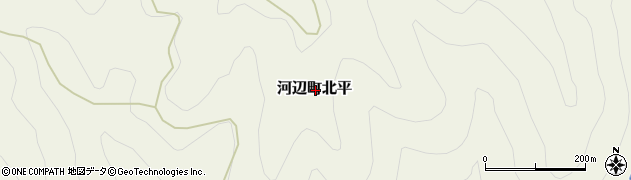 愛媛県大洲市河辺町北平周辺の地図