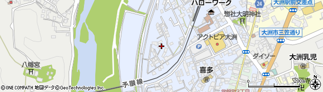 愛媛県大洲市中村180周辺の地図