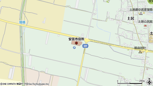 〒784-0000 高知県安芸市（以下に掲載がない場合）の地図