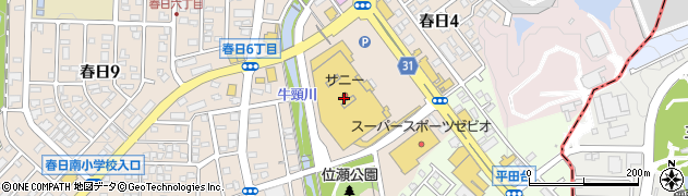 ロッテリアアクロスモール春日店周辺の地図