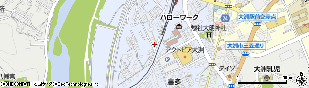愛媛県大洲市中村196周辺の地図