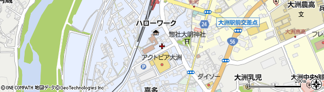 愛媛県大洲市中村210-32周辺の地図