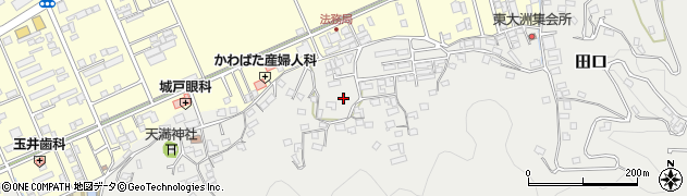 愛媛県大洲市田口周辺の地図