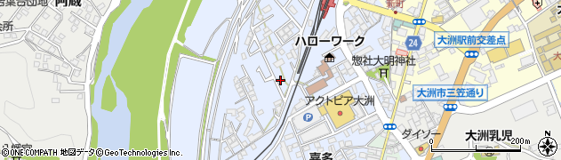 愛媛県大洲市中村196-17周辺の地図
