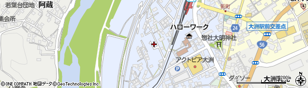 愛媛県大洲市中村158-7周辺の地図