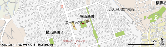 横浜2号公園周辺の地図