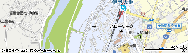 愛媛県大洲市中村154-10周辺の地図