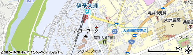 愛媛県大洲市中村224周辺の地図