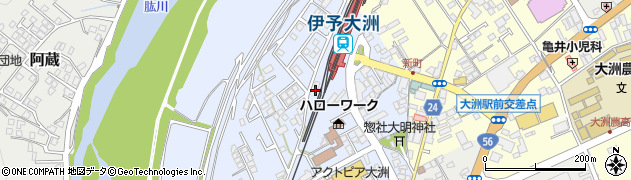 愛媛県大洲市中村208周辺の地図