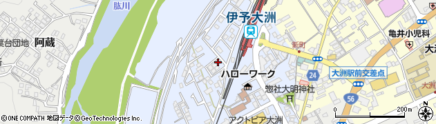 愛媛県大洲市中村1054-7周辺の地図
