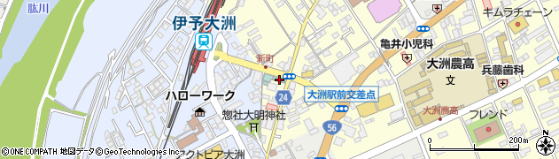 愛媛県大洲市若宮465周辺の地図
